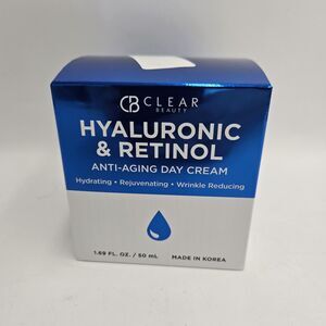 Clear Beauty Hyaluronic Retinol Anti-Aging Day Cream 50mL / 1.69 Oz Korea NEW